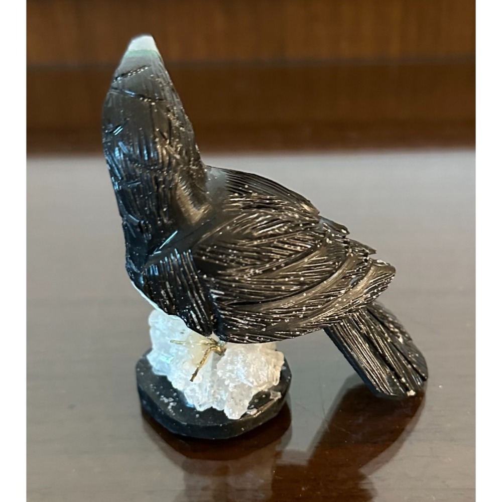 Hand‎ Carved Toucan Bird Perched on Rock - Picture 3 of 4